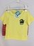 Conjunto Camiseta Amarelo com Short Vermelho Tamanho 3 anos Rovitex Kids | Produto Novo