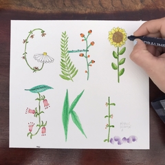 ABECEDARIO FLORES PARA COLGAR TAMAÑO MEDIANO - mariana sanz ilustraciones