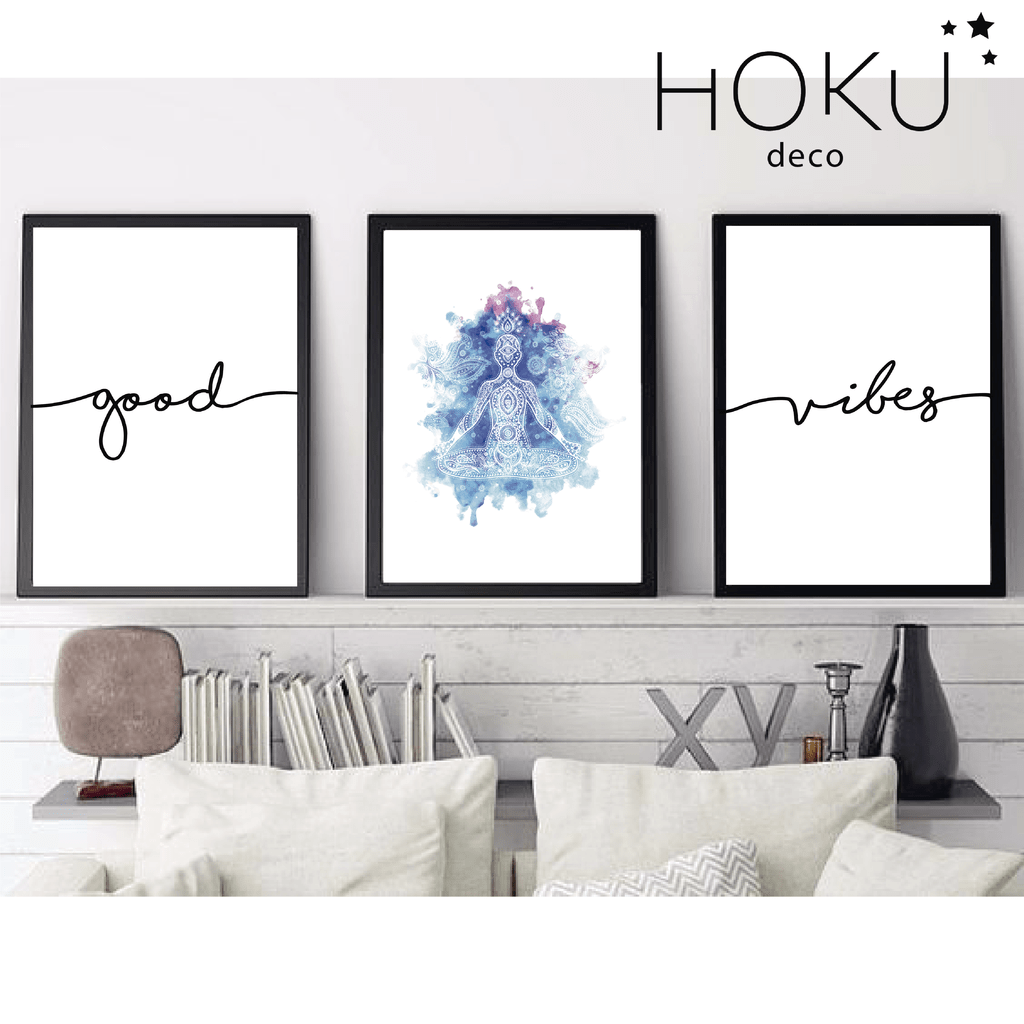 Hoku Deco - Set de 3 cuadros - Good vibes