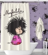Cortina Mafalda para baño, poliéster impermeable con protector en internet