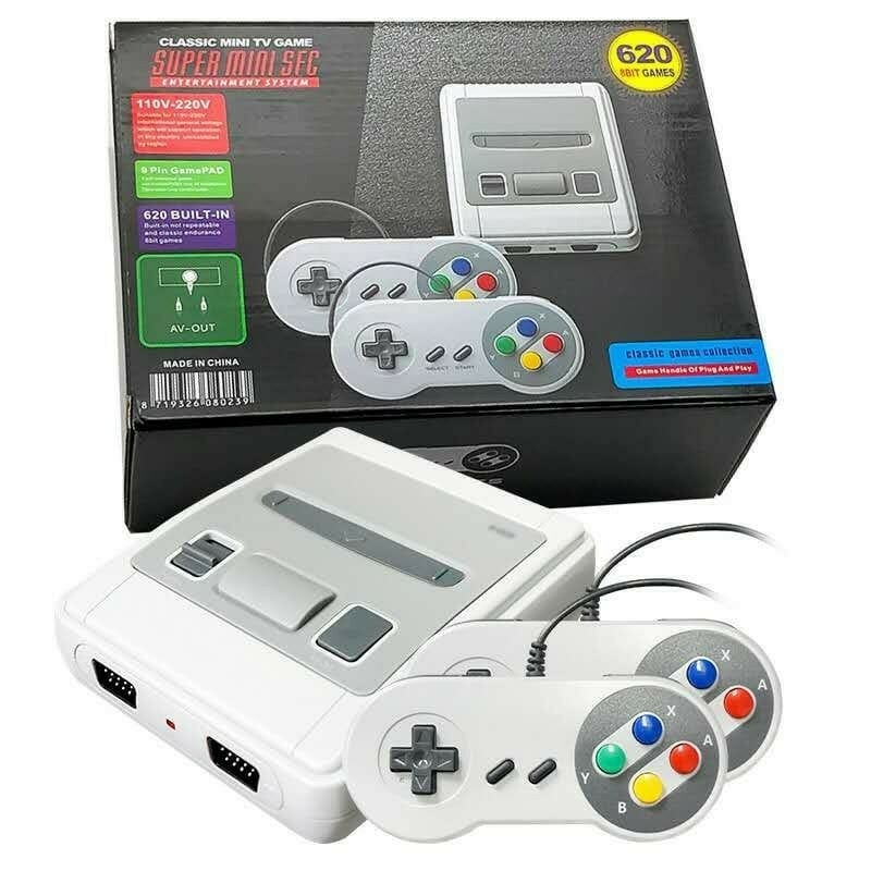 Video Game Retro Anos 80 E 90 620 Jogos 8 bits 2 Controles tipo nitend