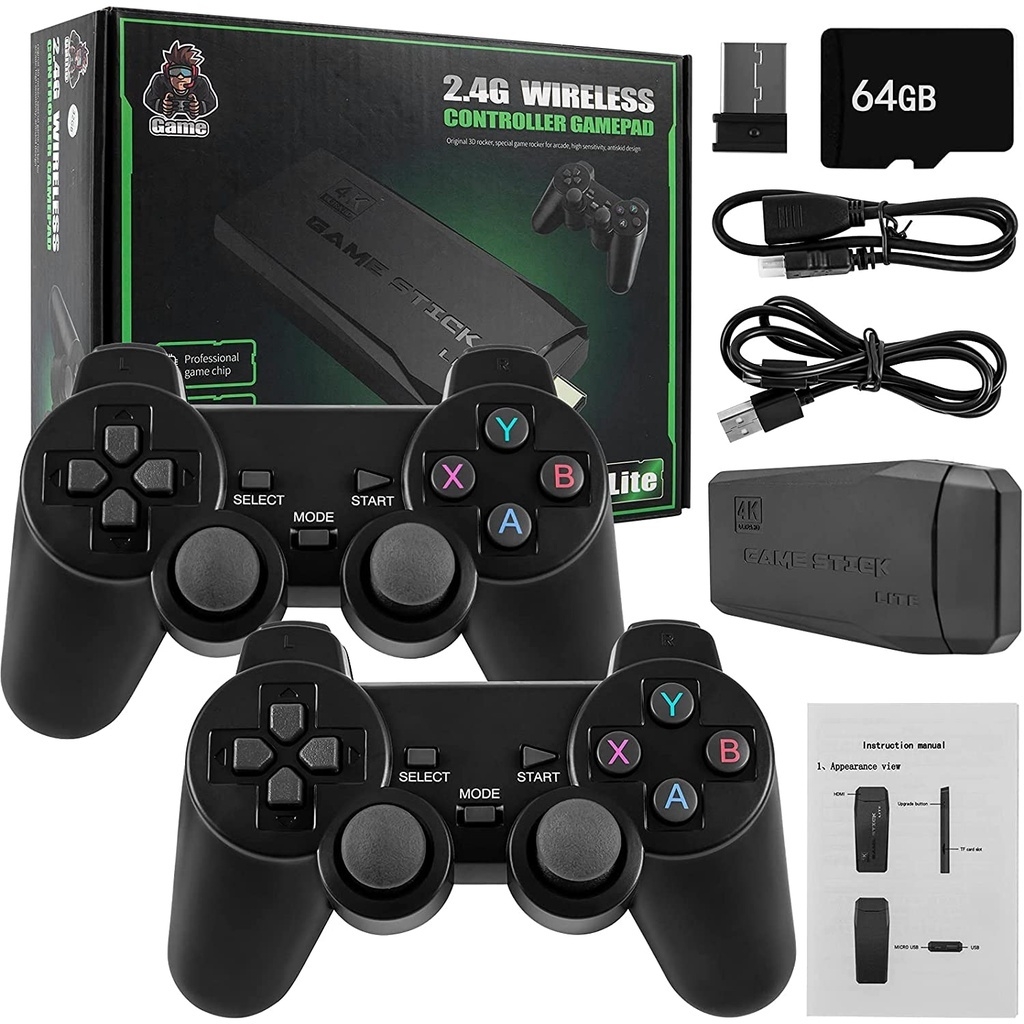 Videogame Retrô com 2 Controles Com Fio e 620 Jogos Antigos