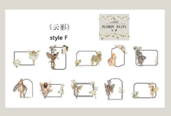 Set de 30 etiquetas stickers Flower Fairy