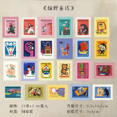 Decorative Stickers Postage Stamp Series x 46 Pcs en internet