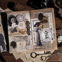 Pack Stickers Washi Retro Characters - Casa Washi