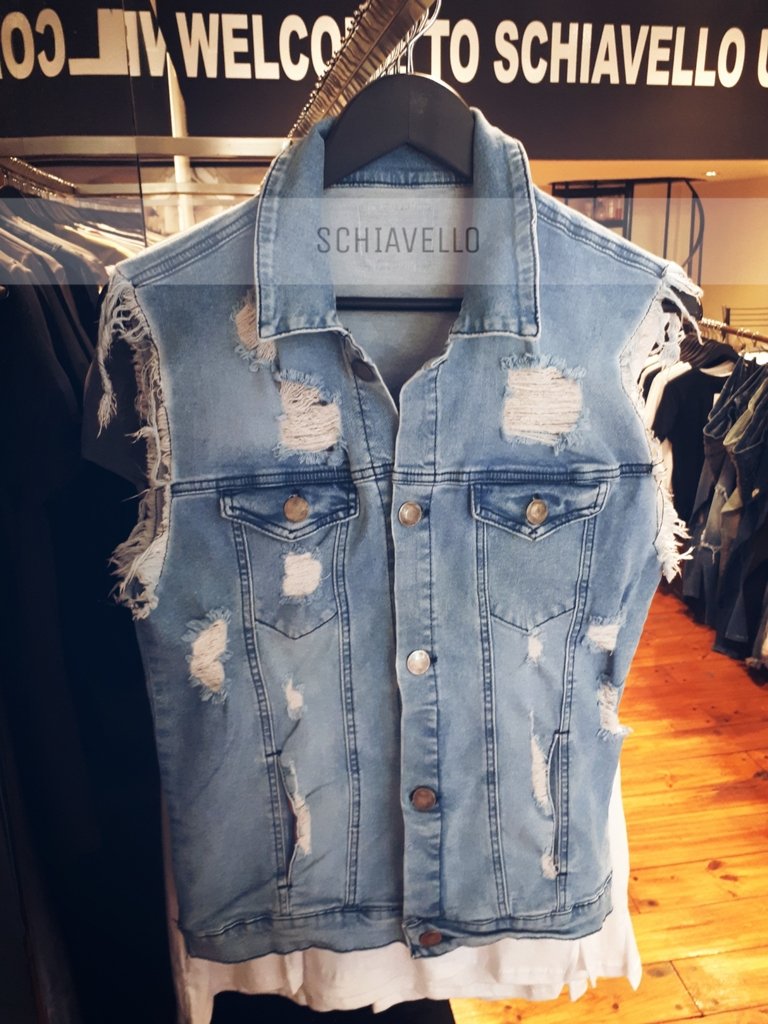 chaleco jeans hombre