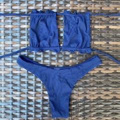 Biquíni Versatil - Azul Marinho- Calcinha Asa delta na internet