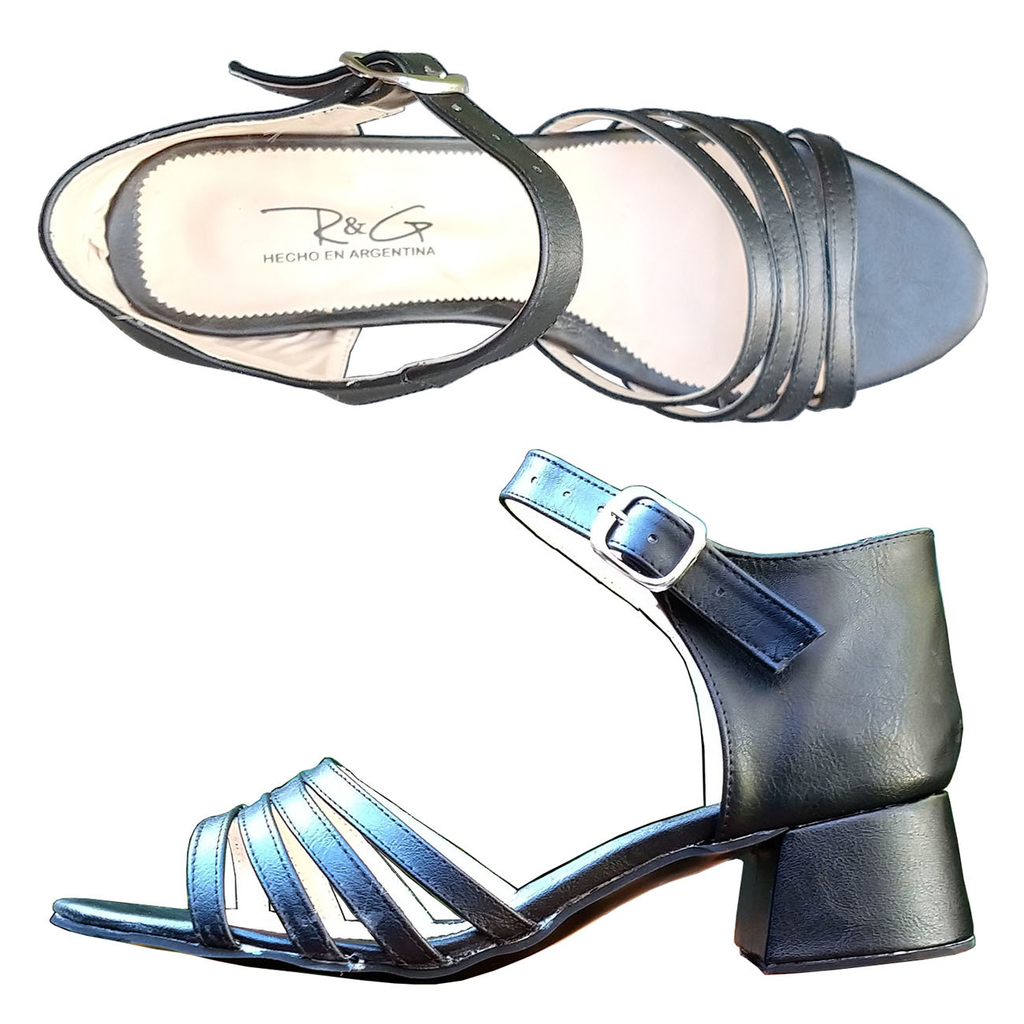 ▷ Sandalias Mujer Taco Cuadrado Bajo Pulsera