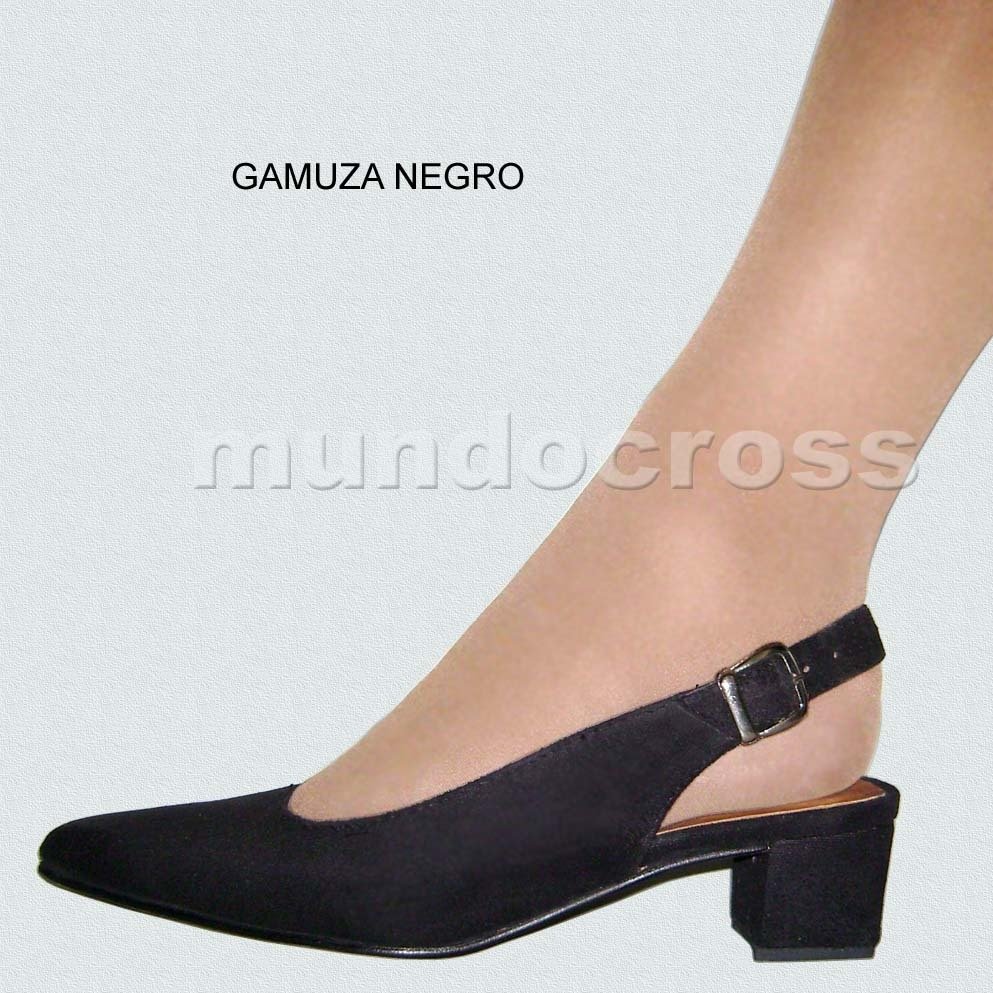 Zapatos Sin Talón Gamuza Negro Talle Grande 41 42 43 44 45
