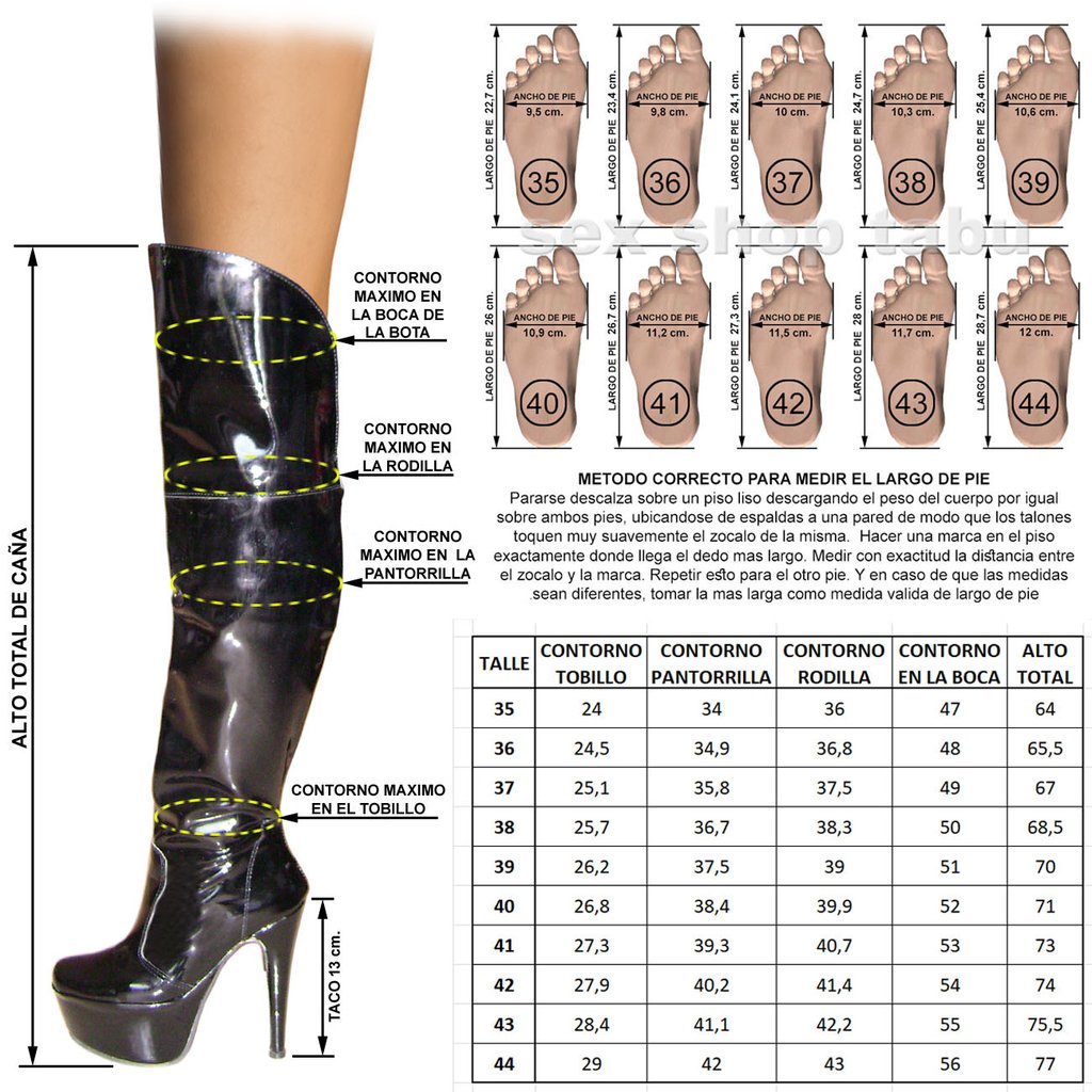 Sexys Botas Bucaneras Plataforma Charol Rojo 35 Al 44