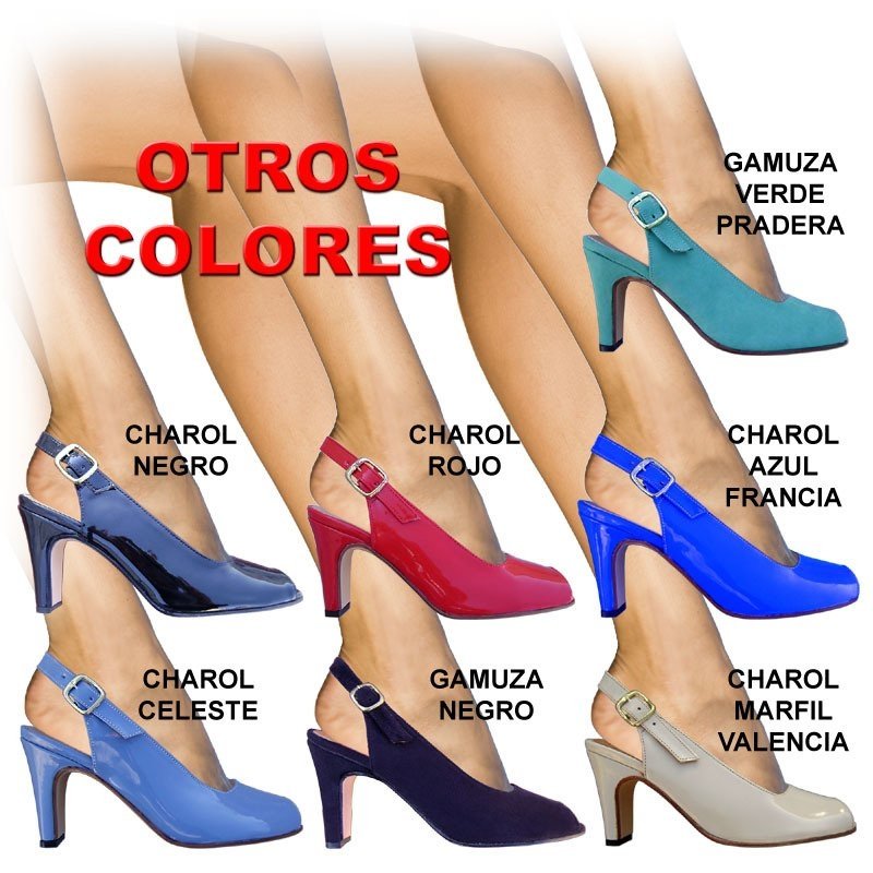 ZAPATOS BOQUITA DE PEZ SIN TALÓN TACO 9 CM. TALLES 41 AL 45. COLORES