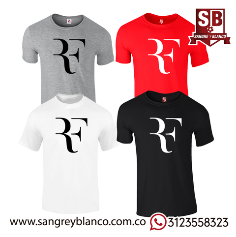 Camiseta Logo Roger Federer - Sangre y Blanco
