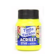 TINTA PARA TECIDO NEON AMARELO LIMÃO I ACRILEX