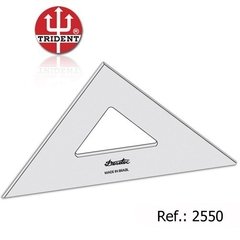 ESQUADRO ACRÍLICO 50CM 45º/90º SEM ESCALA | TRIDENT