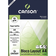BLOCO LAYOUT 90 A4 COM 50 FOLHAS - CANSON