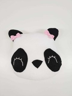 Almohadón panda moño rosa