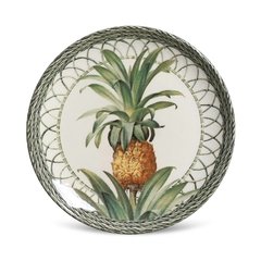 Prato de Sobremesa Pineapple Green Porto Cerâmica - comprar online