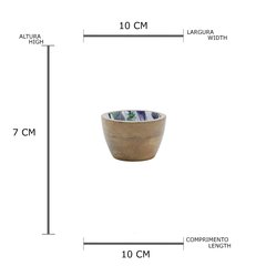 Bowl de Madeira Flower 10x7 cm - Rojemac na internet