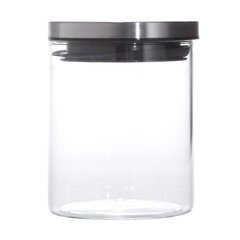 Pote de vidro de Borosilicato com Tampa de aço 600 ml - comprar online