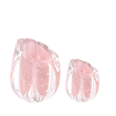 Par de vasos  Murano Marselha cor Jade Rosa cristais Labone - Compre Murano online na Paiva Presentes 