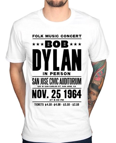 Remeras Bob Dylan / Live 1964