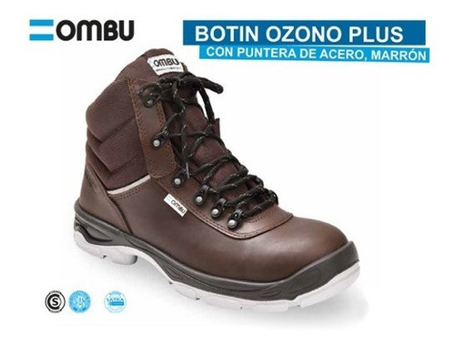 Botín OMBU Ozono PLUS c/punt. Acero Marrón Seguridad Trabajo Certificado
