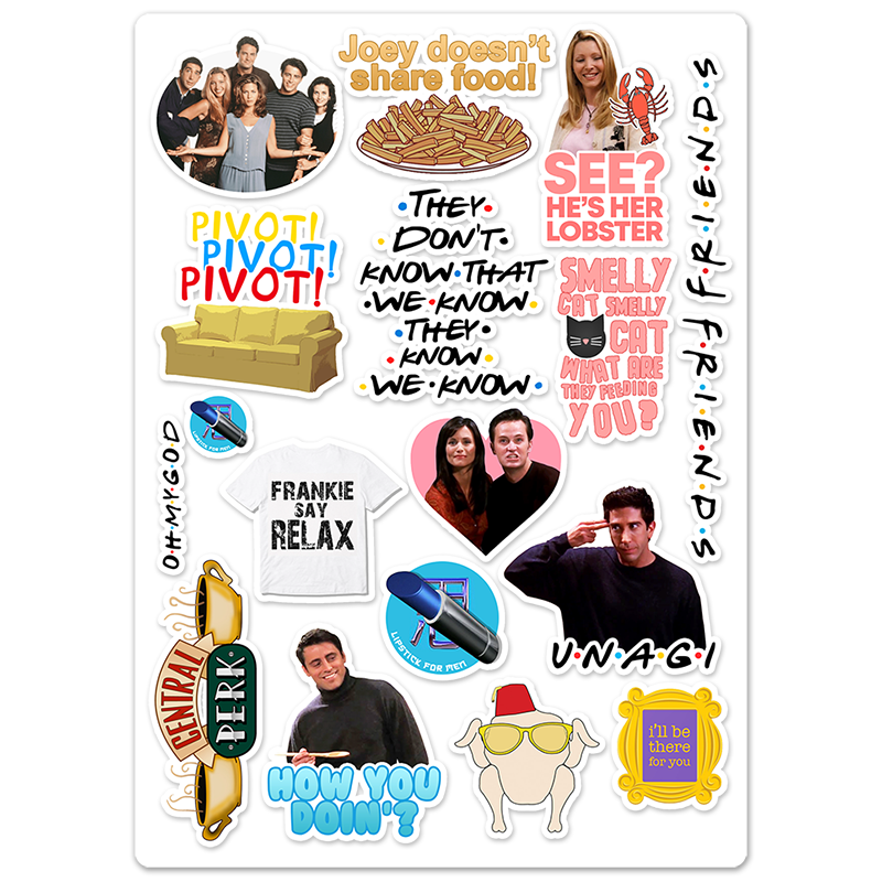 Plancha De Stickers De Friends Lero Lero Store