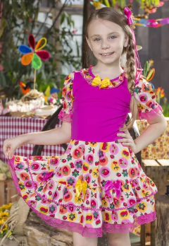 Vestido de Festa Junina 1 a 8 Frutinhas
