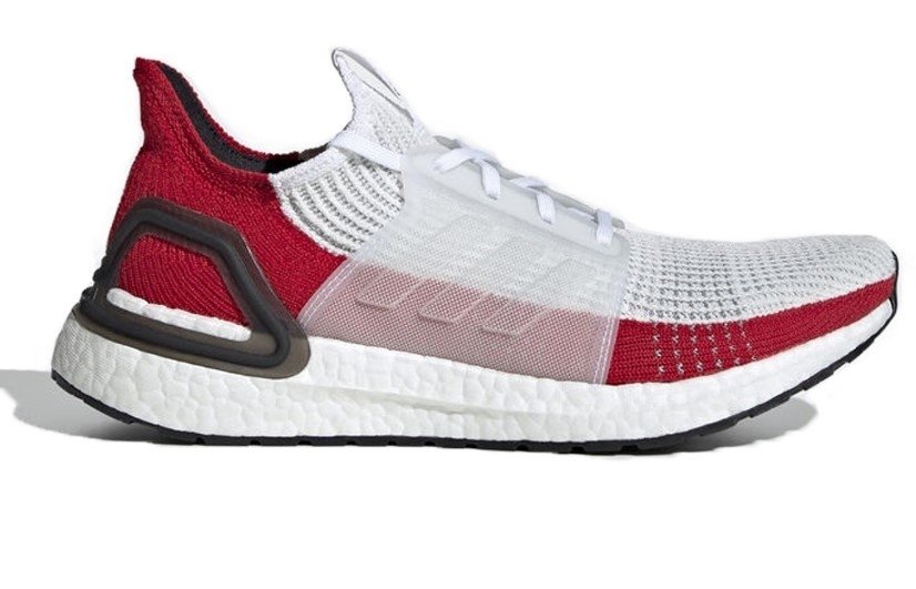 Tênis Adidas Ultraboost 19 Branco C/Vermelho e Preto (Masculino)