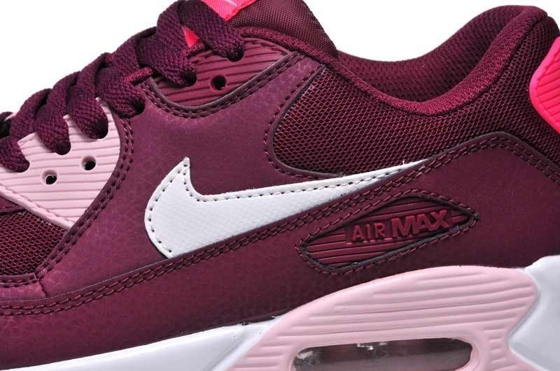 Tênis Nike Air Max 90 Essential Vinho C/Rosa (Feminino)