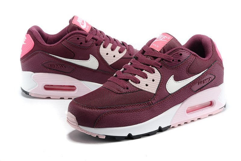 Tênis Nike Air Max 90 Essential Vinho C/Rosa (Feminino)