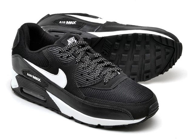 Tênis Nike Air Max 90 Preto e Branco (Masculino)