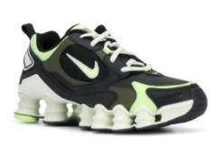 nike shox verde e preto