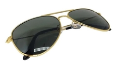 Óculos de Sol Aviador Estilo Ray-Ban C/Proteção Uv400 - Verde C/Dourado - comprar online