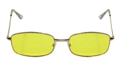 Óculos de Sol Retrô Vintage Retangular C/Proteção Uv400 - Amarelo na internet