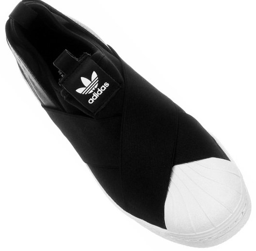 adidas preto com ponta branca