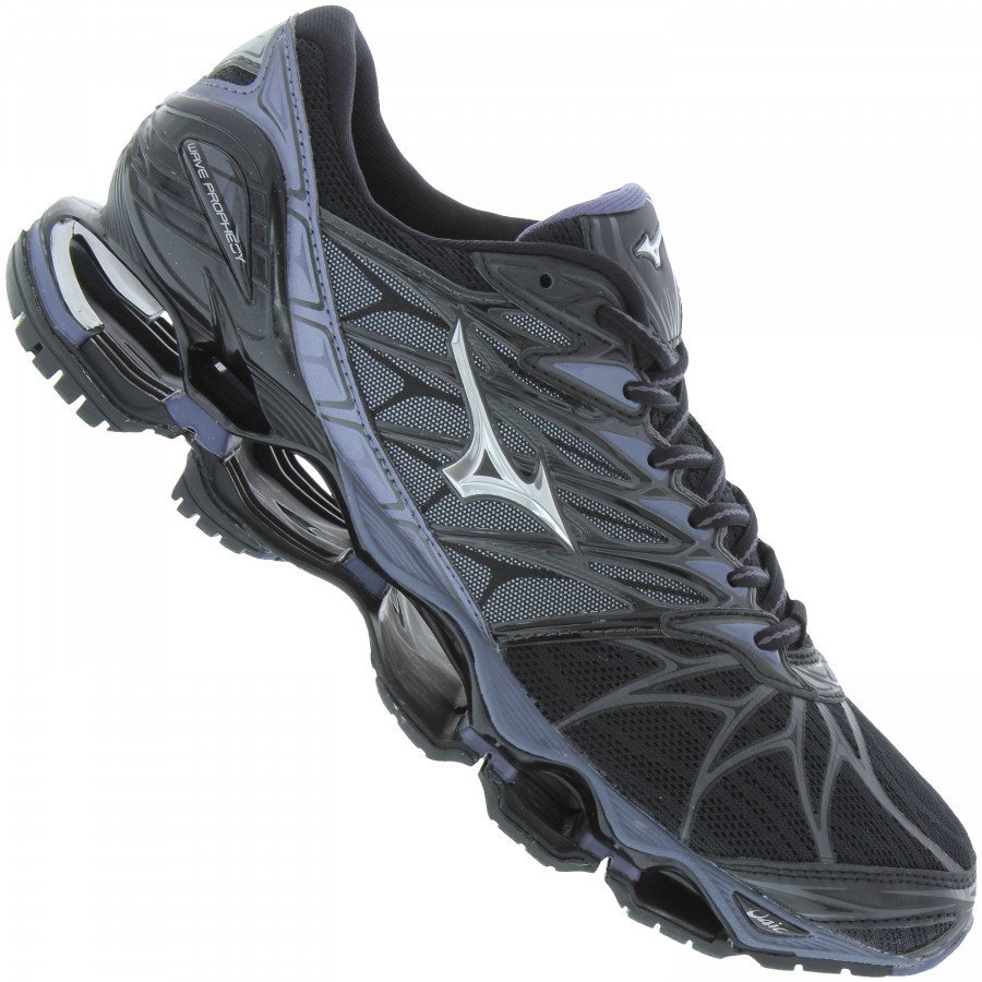 Tênis Mizuno Wave Prophecy 7 Preto Refletivo (Lançamento)