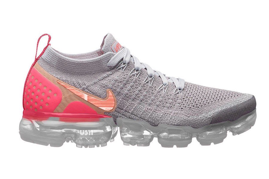 Tênis Nike Air VaporMax Flyknit 2.0 Grey Pink Salmon (Feminino)