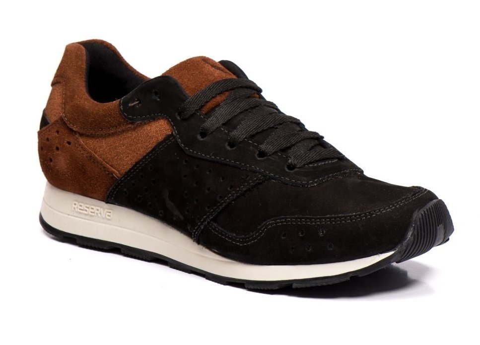 Tênis Reserva RSV155 Preto C/Marrom Camurça (Masculino)