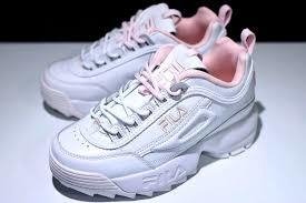 Tênis Fila Disruptor II Branco C/Rosa (Feminino)