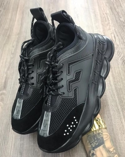 Tênis Versace Chain Reaction Black Dinasty (Masculino)