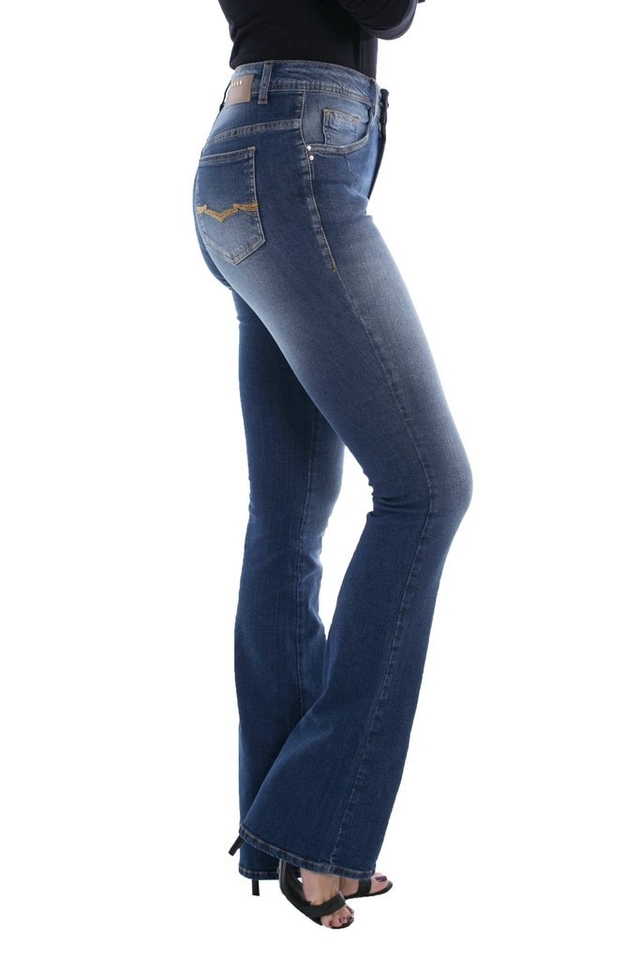 Calça Jeans Osmoze Mid Rise Flare Azul 201123126 Feminino