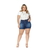 Shorts Denuncia Mid Rise Plus Size 204324026 Azul - comprar online