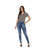 Calça Jeans Cigarrete Eventual Mid Rise Skinny 2065023512 Azul - comprar online