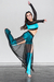 Top Dance MANGA LARGA TURQUESA