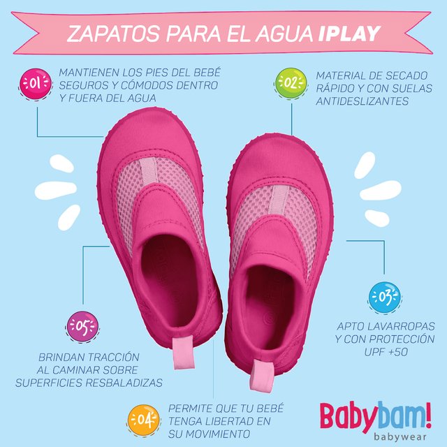 ZAPATILLAS PARA EL AGUA IPLAY ROSA - Comprar en Babybam