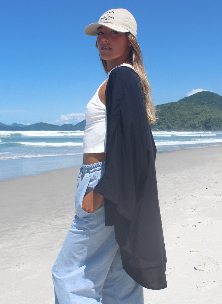 Kimono Bali Preto - Gatz - Roupas Femininas Beachwear