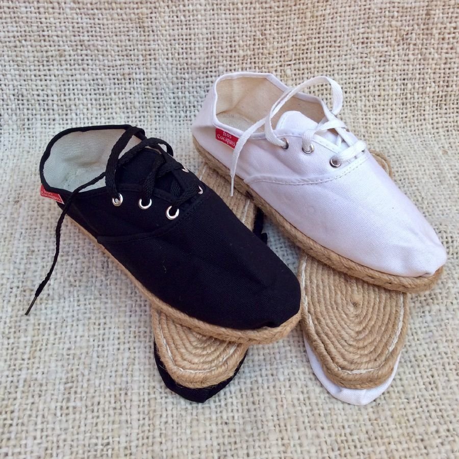 Alpargatas de lona y yute con cordones
