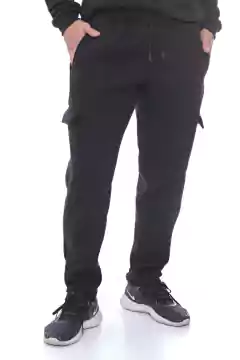 JOGGINETA CARGO DE FRISA COLOR NEGRO