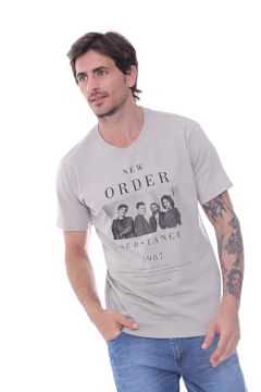 Remera Manga Corta Substance Gris en internet